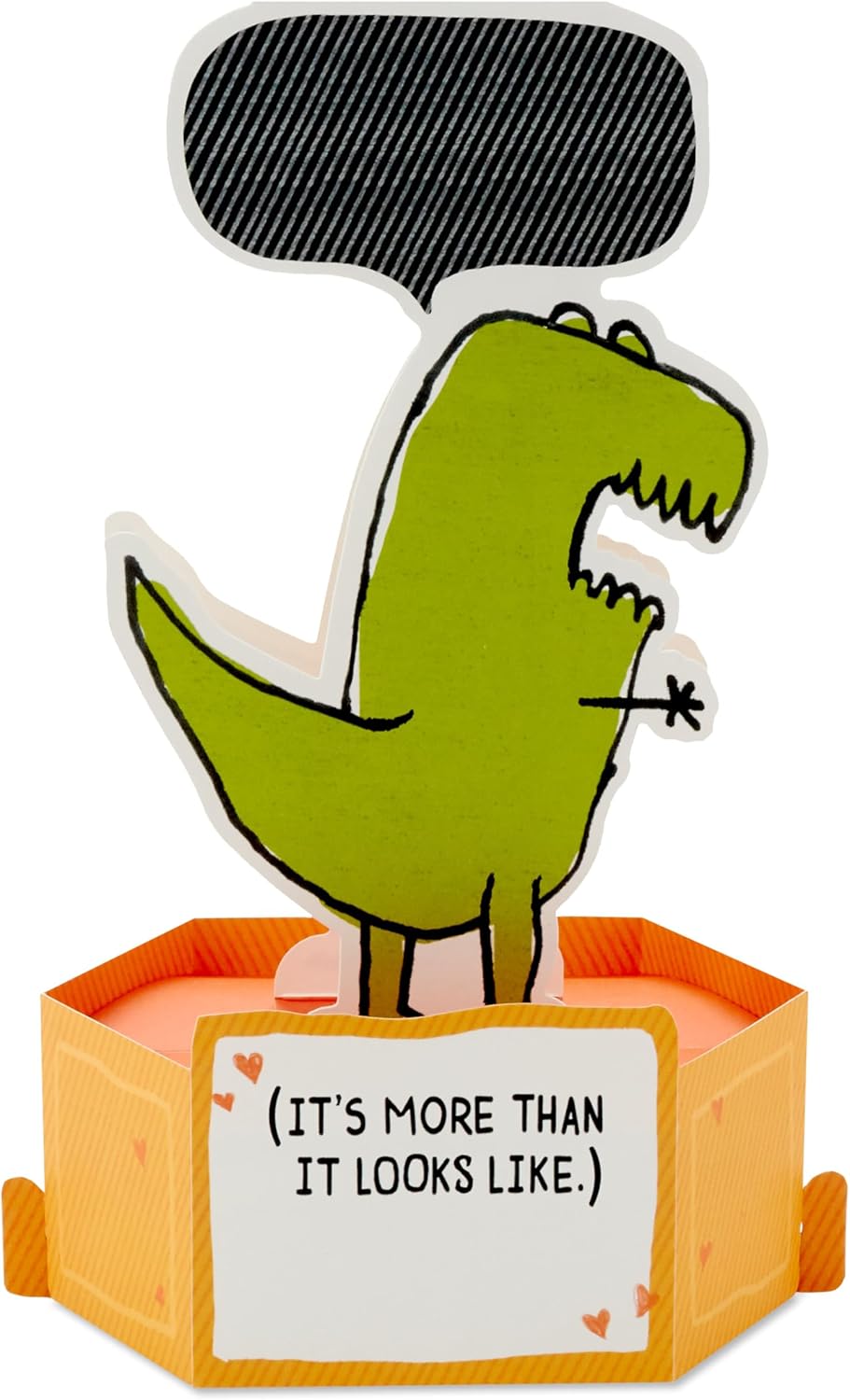 Hallmark Paper Wonder Shoebox Funny Pop Up Birthday Card, Anniversary Card, Fathers Day Card, Mothers Day Card, Love Card (T-Rex)