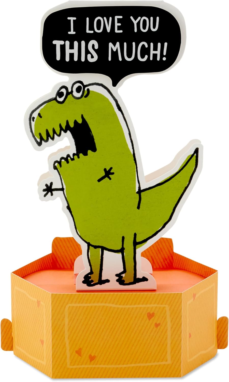 Hallmark Paper Wonder Shoebox Funny Pop Up Birthday Card, Anniversary Card, Fathers Day Card, Mothers Day Card, Love Card (T-Rex)