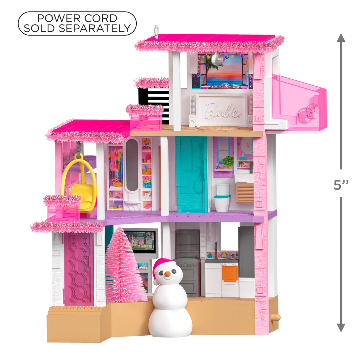 Hallmark Keepsake Christmas Ornament (Barbie Merriest Dreamhouse Musical With Light)