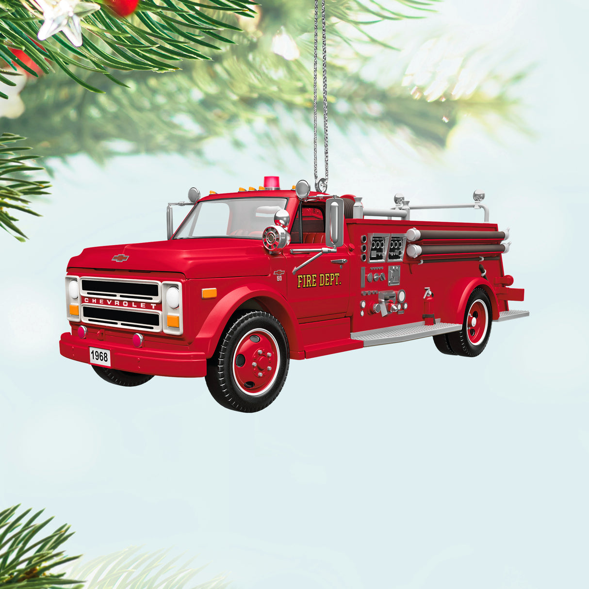Hallmark Keepsake Christmas Ornament (Fire Brigade 1968 Chevrolet Fire Engine 2025 With Light)
