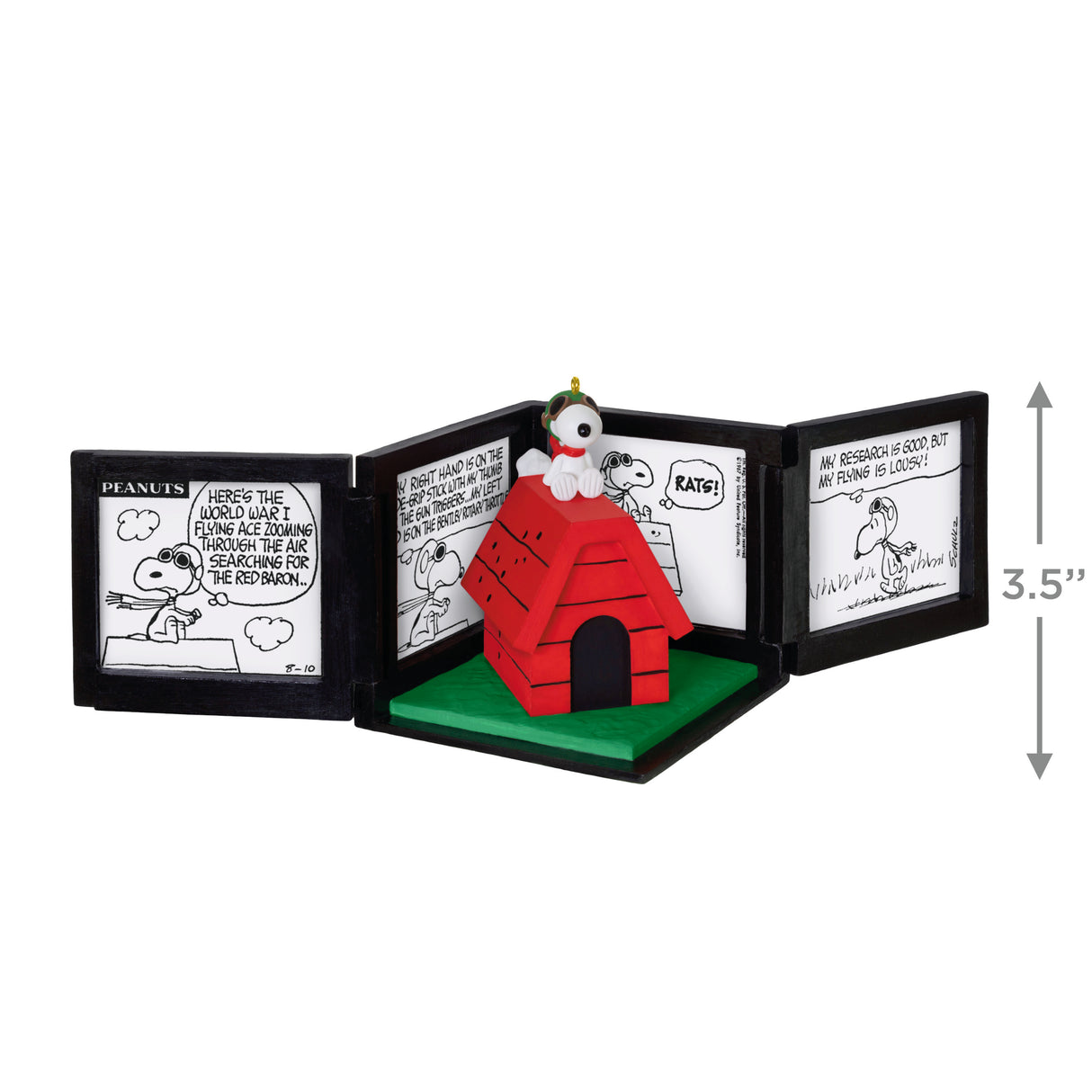 Hallmark Keepsake Christmas Ornament (Peanuts 75th Anniversary Snoopy as The Flying Ace Musical)