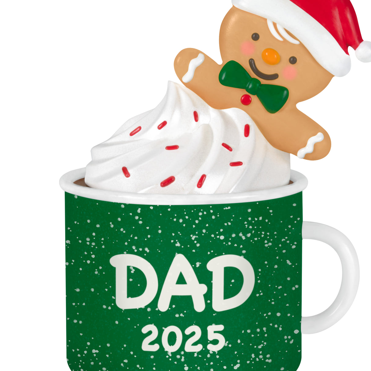 Hallmark Keepsake Christmas Ornament (Dad Gingerbread Boy in Mug 2025)