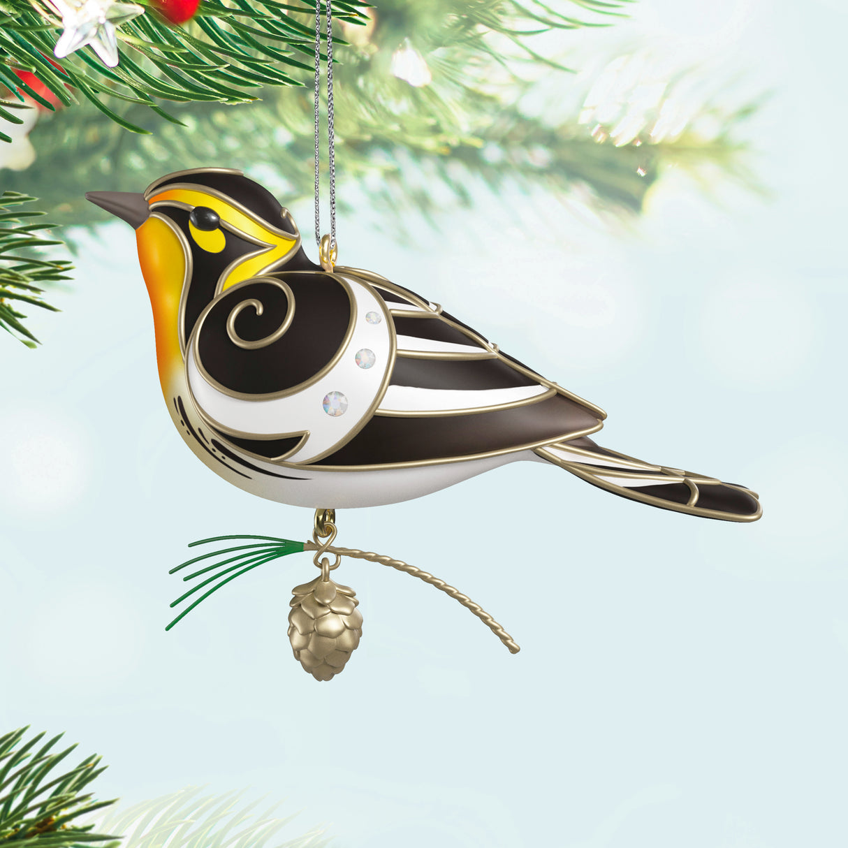Hallmark Keepsake Christmas Ornament (The Beauty of Birds Blackburnian Warbler)