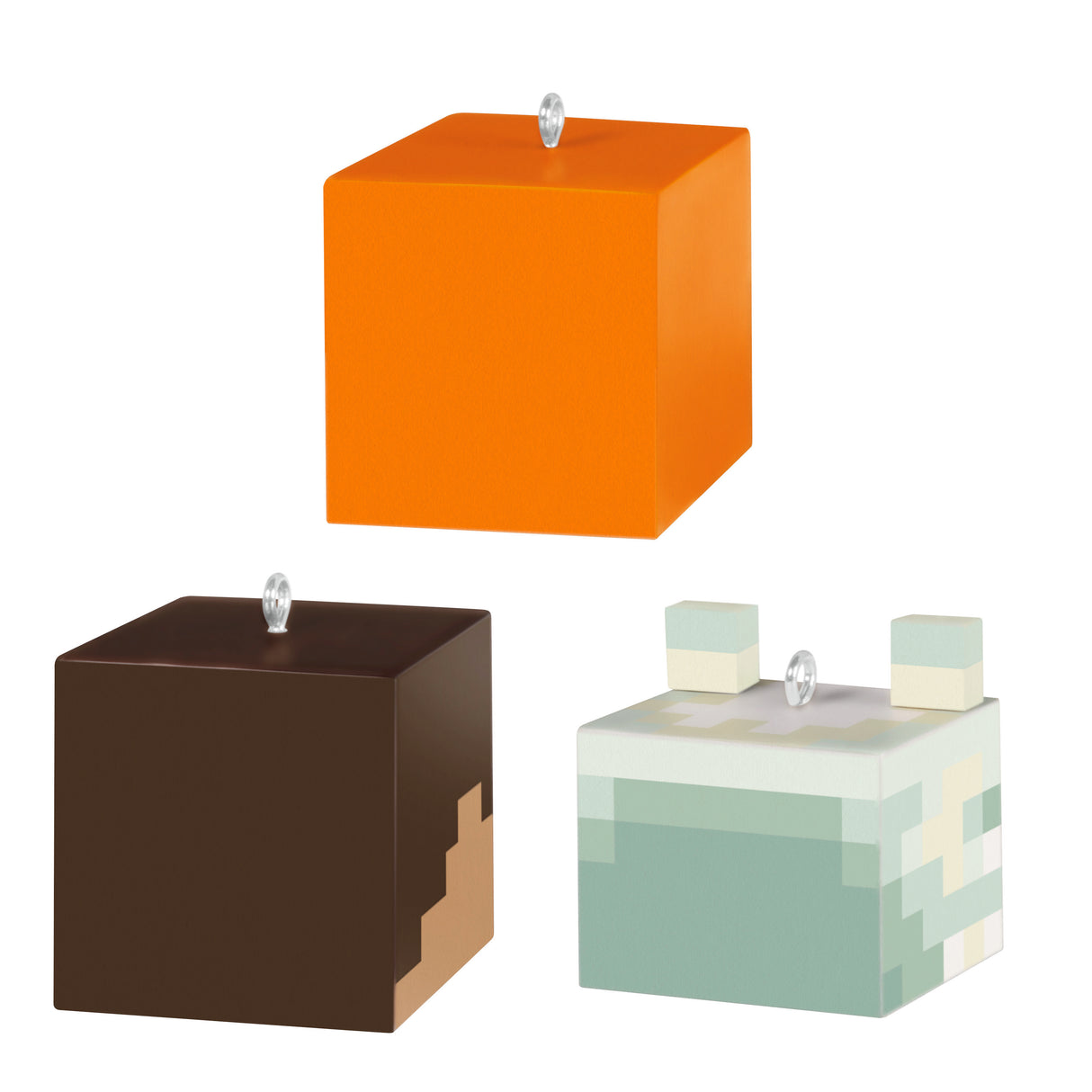 Hallmark Keepsake Mini Christmas Ornaments (Minecraft Alex, Steve and Arctic Fox), Set of 3