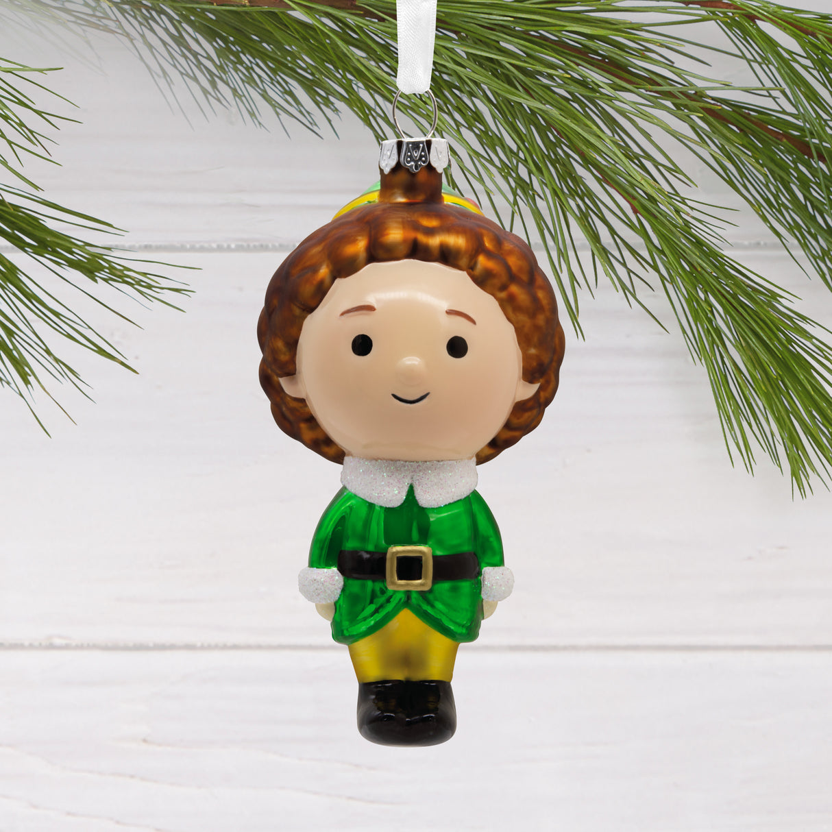Elf Buddy the Elf Christmas Ornament, Blown Glass