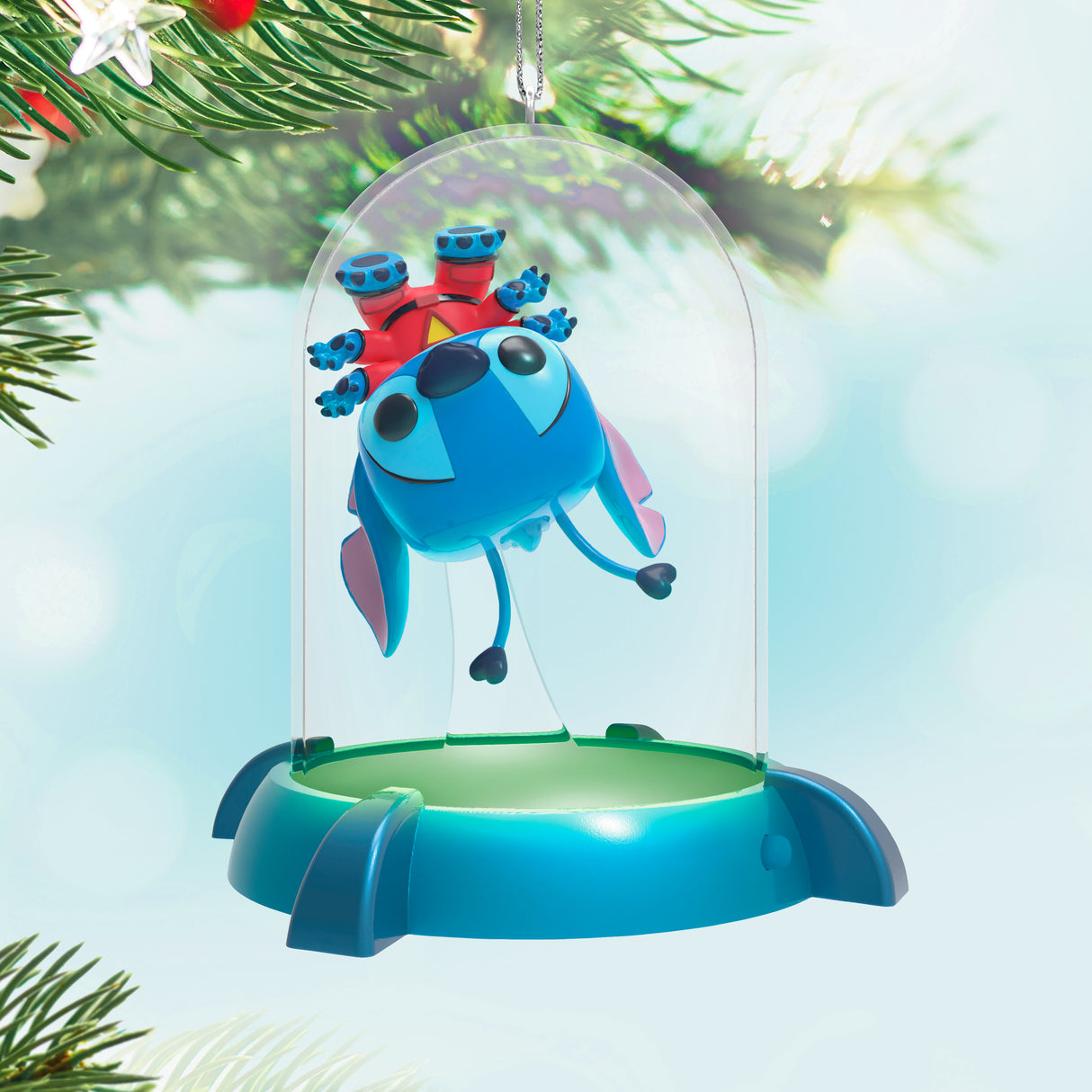 Hallmark Keepsake Christmas Ornament (Disney Lilo & Stitch Experiment 626 Funko POP! With Light)