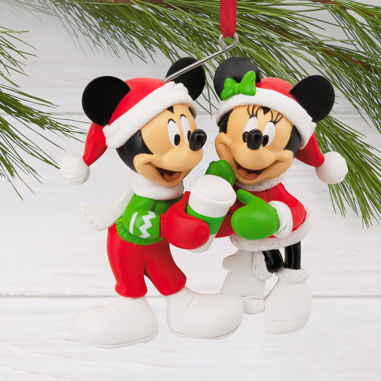 Hallmark Christmas Ornament (Disney Mickey and Minnie Sharing Cocoa)