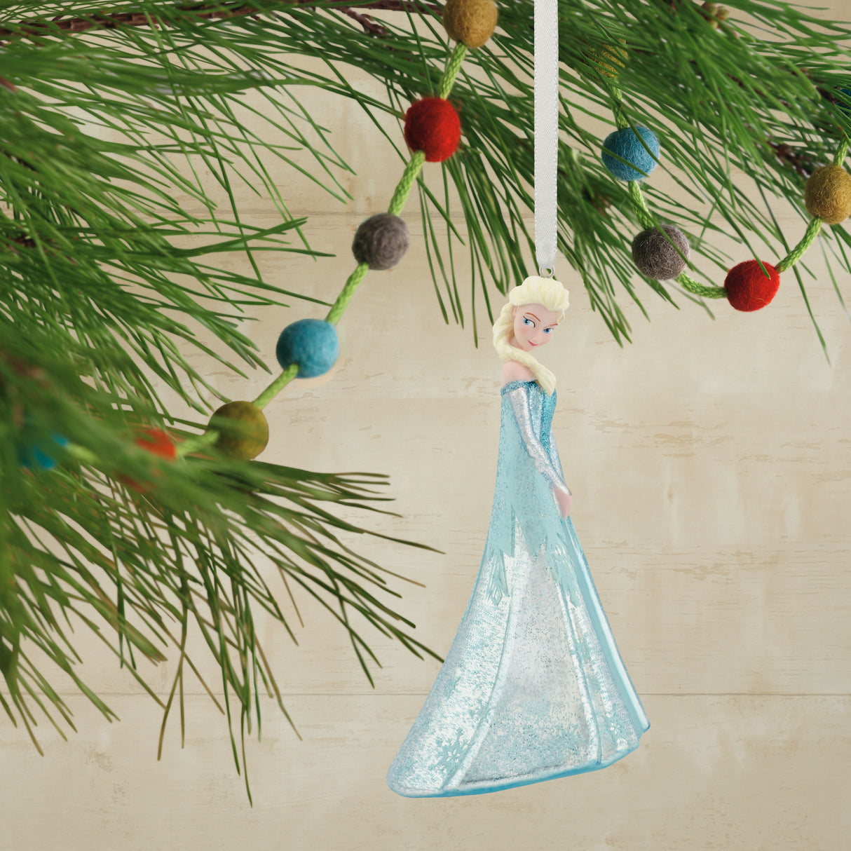 Hallmark Christmas Ornament (Disney Frozen Elsa, Blown Glass)