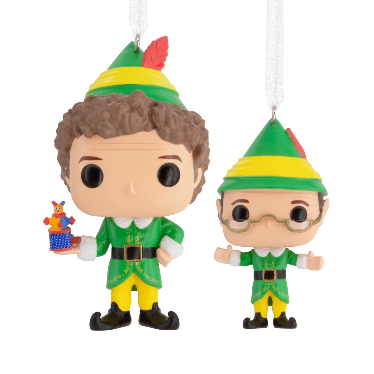 Hallmark Christmas Ornaments (Elf Buddy the Elf and Papa Elf Funko POP!), Set of 2