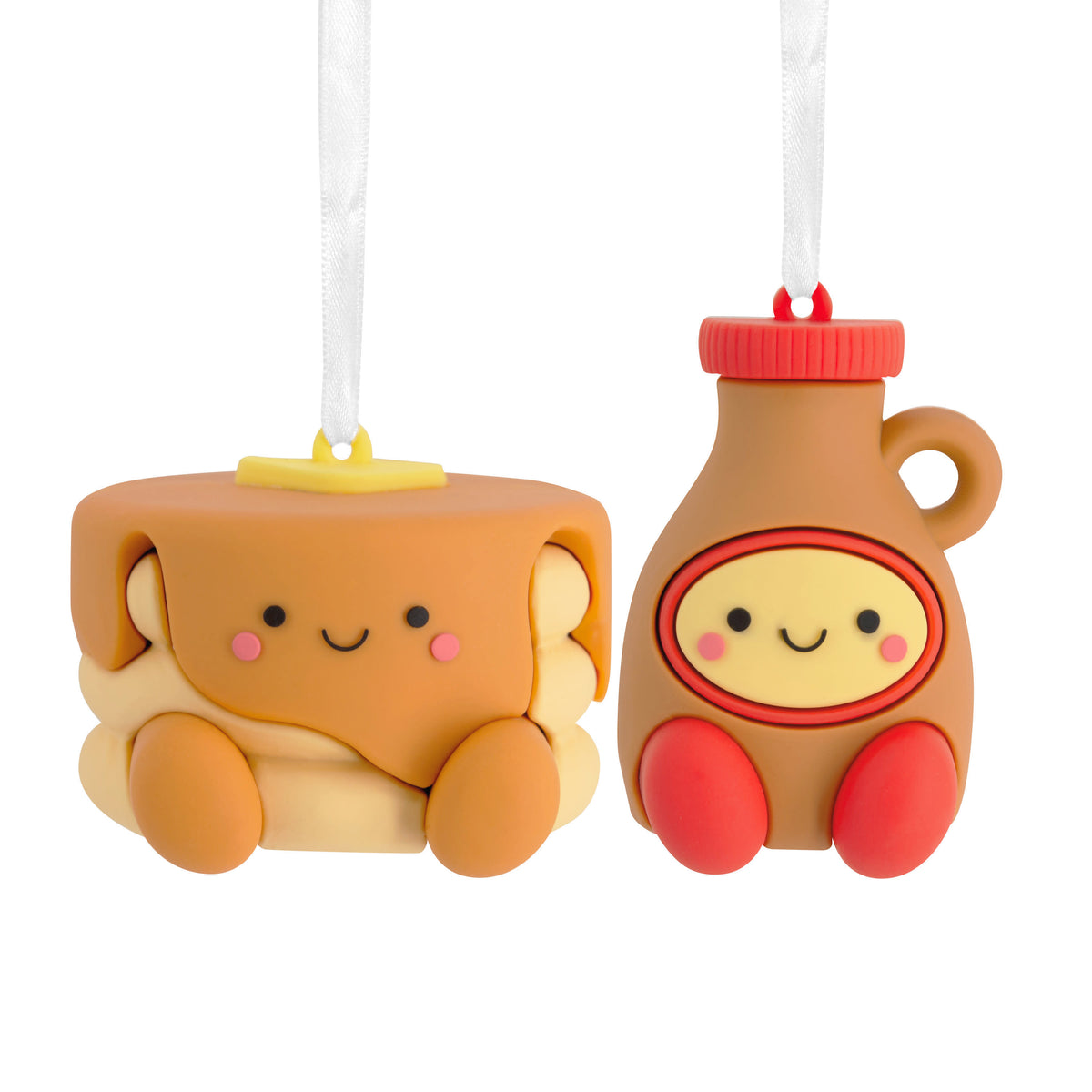 Better Together Pancakes and Syrup Magnetic Christmas Ornaments, Set o