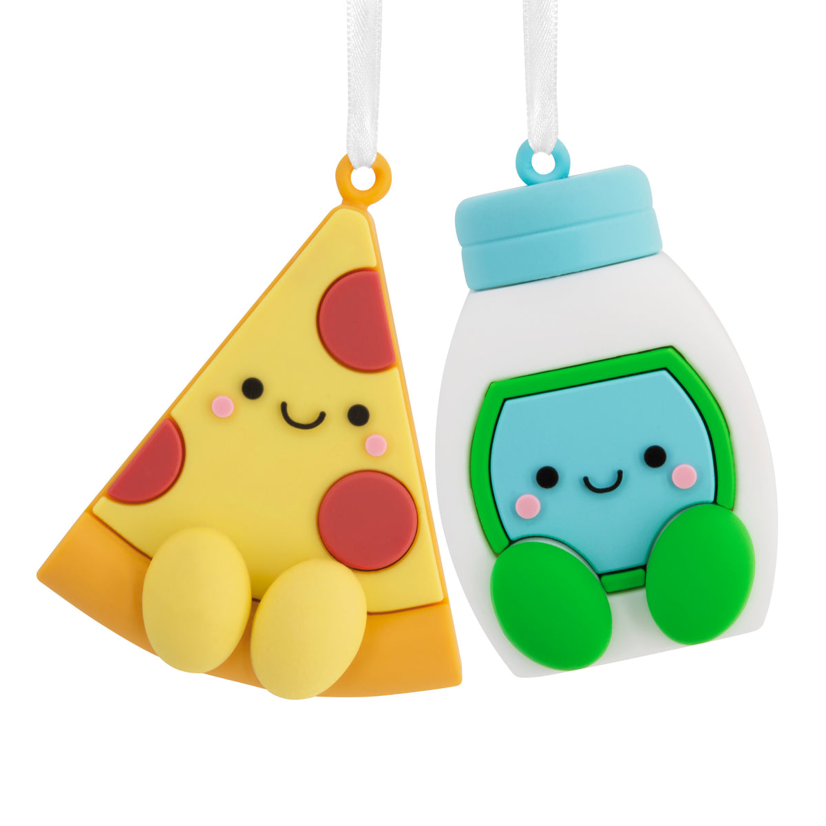 Better Together Pizza and Ranch Dressing Magnetic Christmas Ornaments,