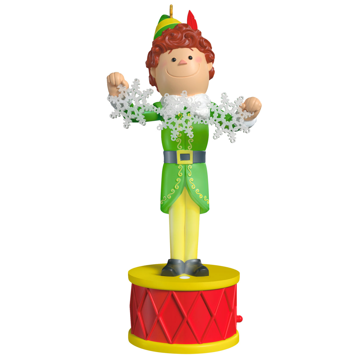 Hallmark Keepsake Christmas Ornament (Elf Collection Buddy the Elf With Light and Sound)
