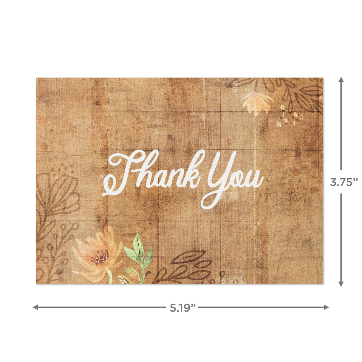 Thank You Cards Assortment, Rustic Flowers (48 Thank You Notes with Envelopes)