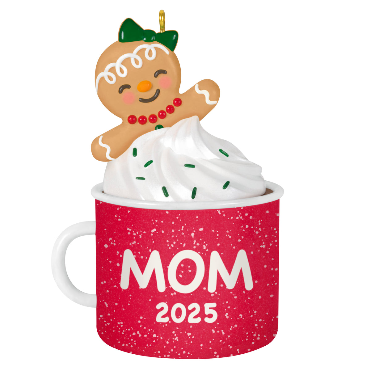 Hallmark Keepsake Christmas Ornament (Mom Gingerbread Girl in Mug 2025)