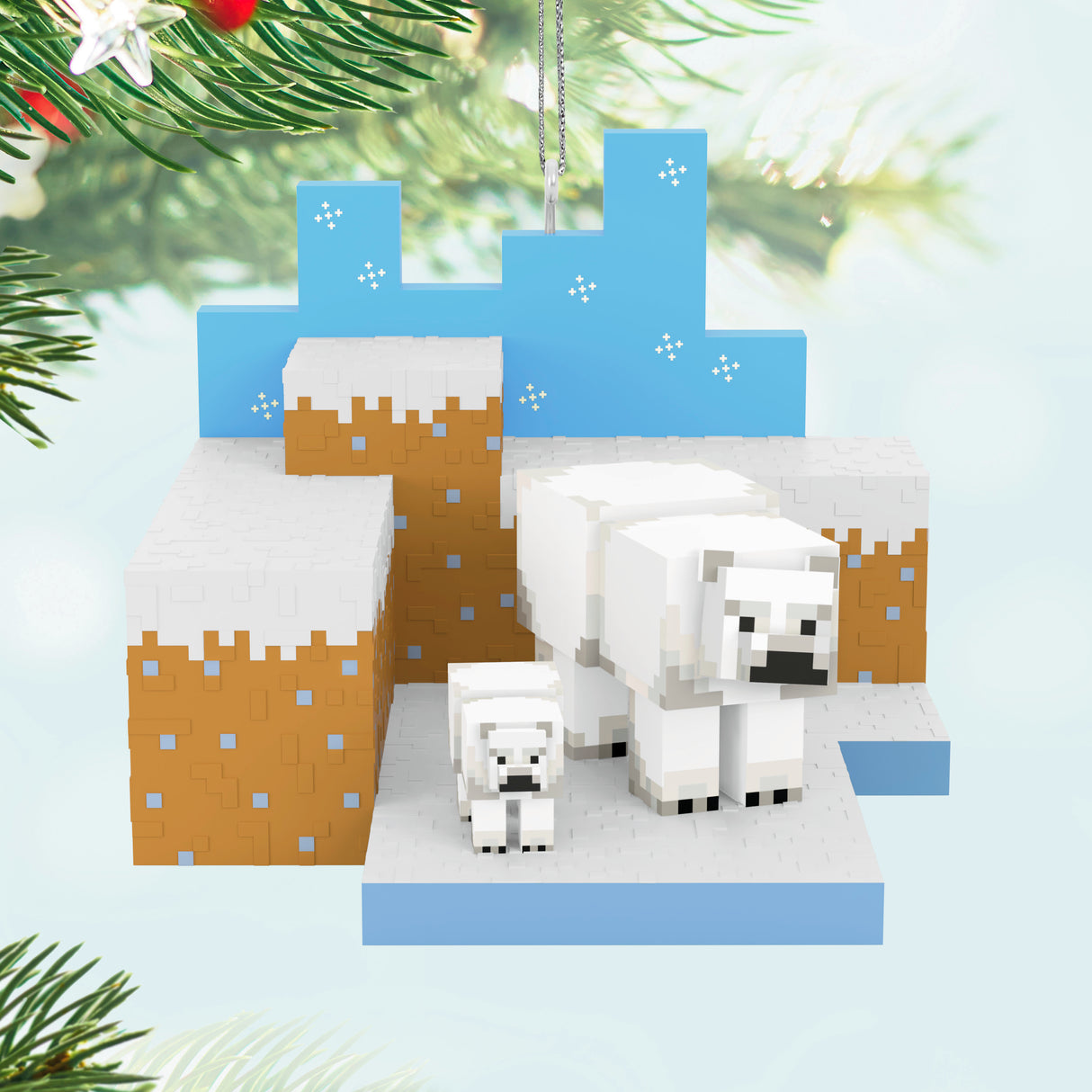 Hallmark Keepsake Christmas Ornament (Minecraft Polar Bears in Snowy Tundra)