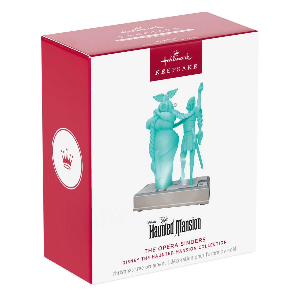 Hallmark Keepsake Christmas Ornament (Disney The Haunted Mansion Collection The Opera Singers With Light and Sound)