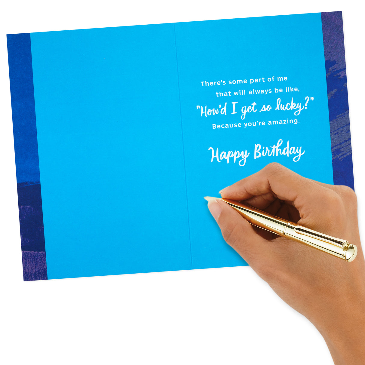 Hallmark Birthday Card for Husband, Wife, Boyfriend, Girlfriend (So Lucky)
