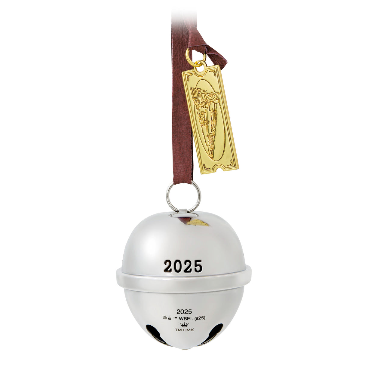 Hallmark Keepsake Christmas Ornament (The Polar Express Santa's Sleigh Bell 2025, Metal)