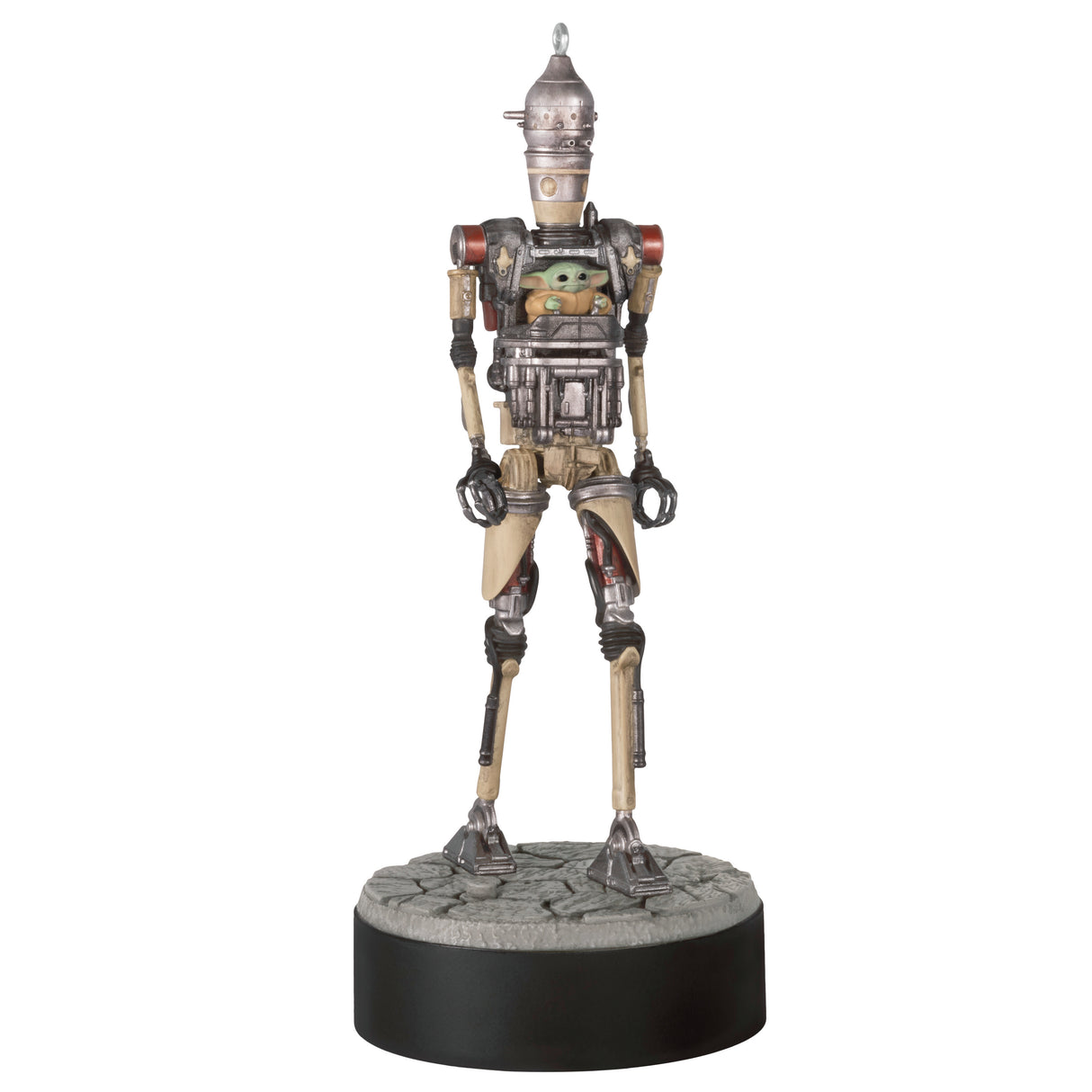 Hallmark Keepsake Christmas Ornament (Star Wars: The Mandalorian Grogu Operating IG-12 With Sound)