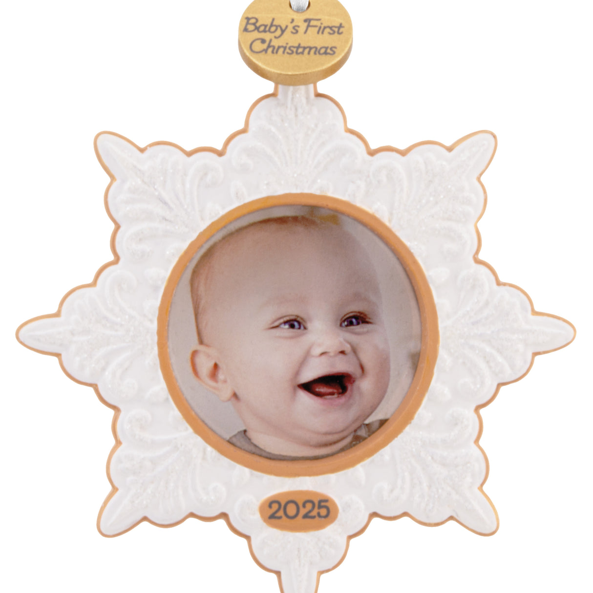 Hallmark Christmas Ornament (Baby's First Christmas 2025 Snowflake Photo Frame)