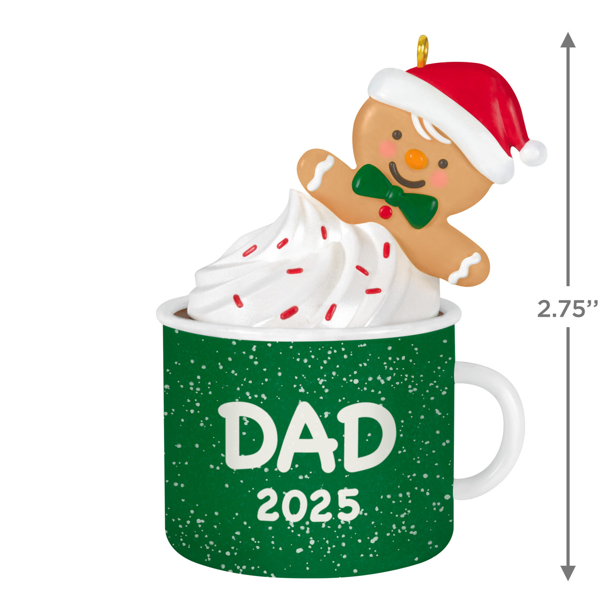 Hallmark Keepsake Christmas Ornament (Dad Gingerbread Boy in Mug 2025)