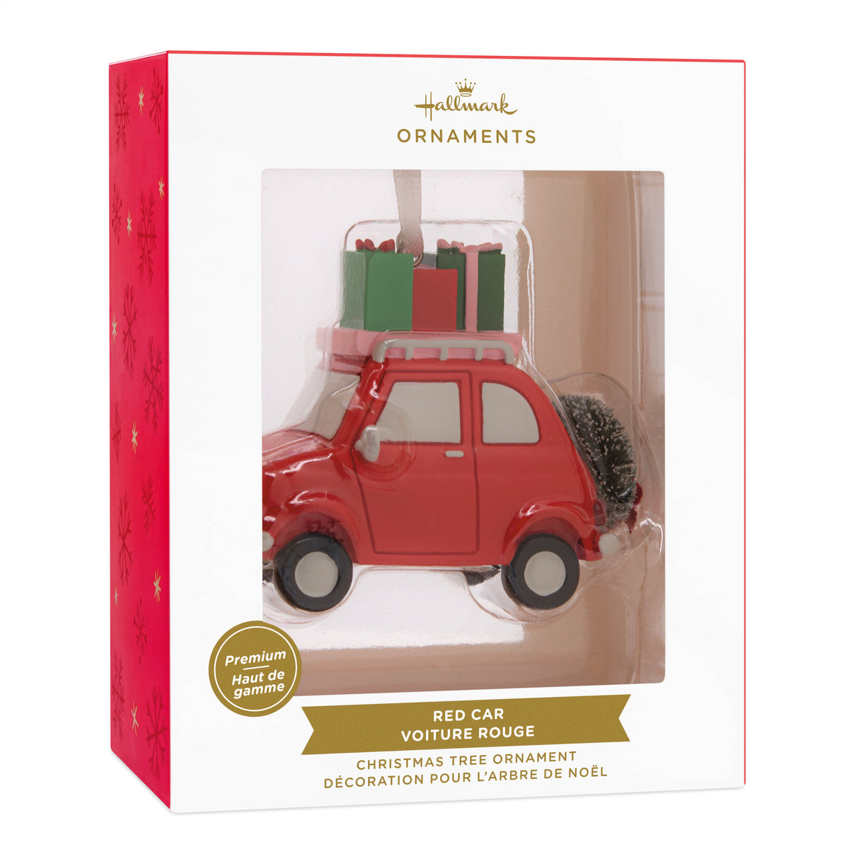 Red Car With Presents Christmas Ornament