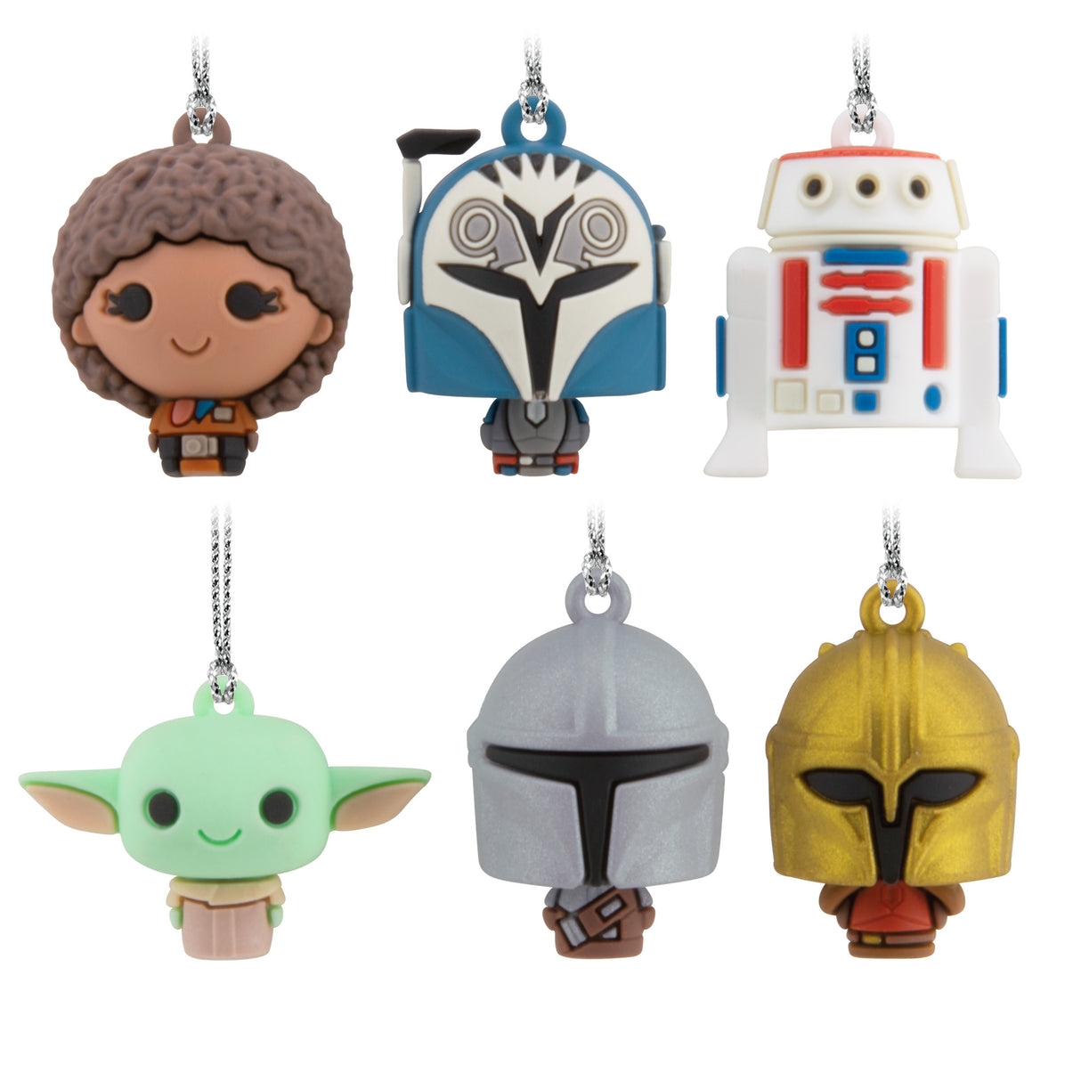Hallmark Mini Christmas Ornaments (Star Wars: The Mandalorian, Shatterproof), Set of 6