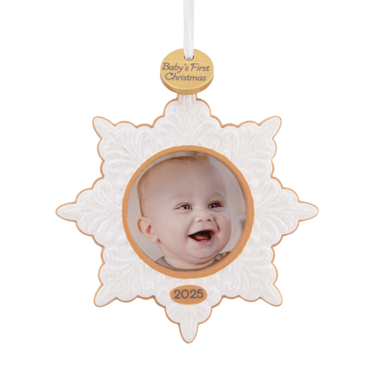 Hallmark Christmas Ornament (Baby's First Christmas 2025 Snowflake Photo Frame)