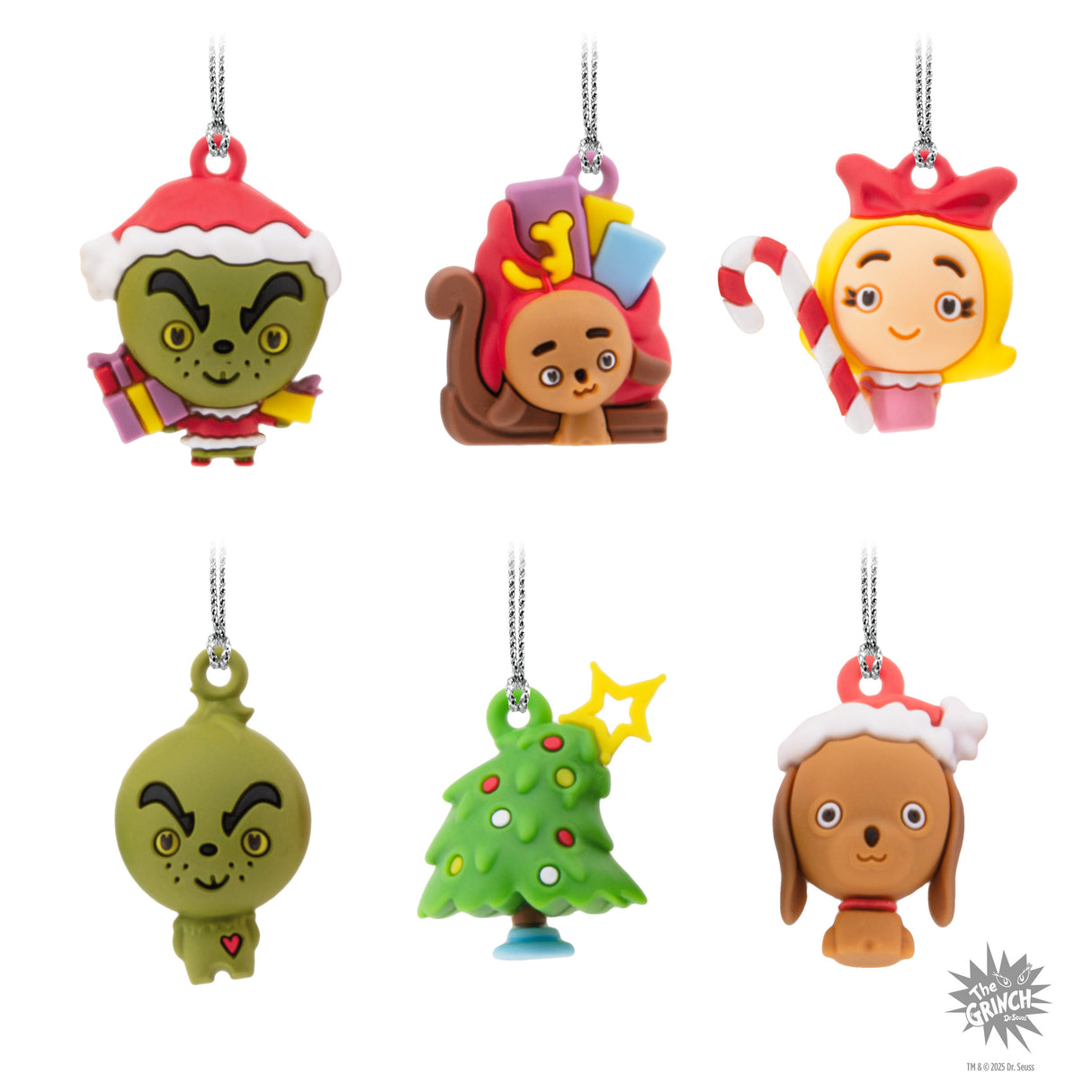 Hallmark Mini Christmas Ornaments (Dr. Seuss's How the Grinch Stole Christmas!, Shatterproof), Set of 6