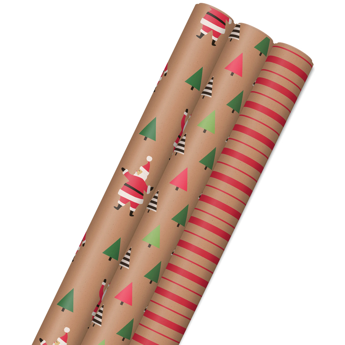 Hallmark Sustainable Christmas Wrapping Paper with Cut Lines on Revers