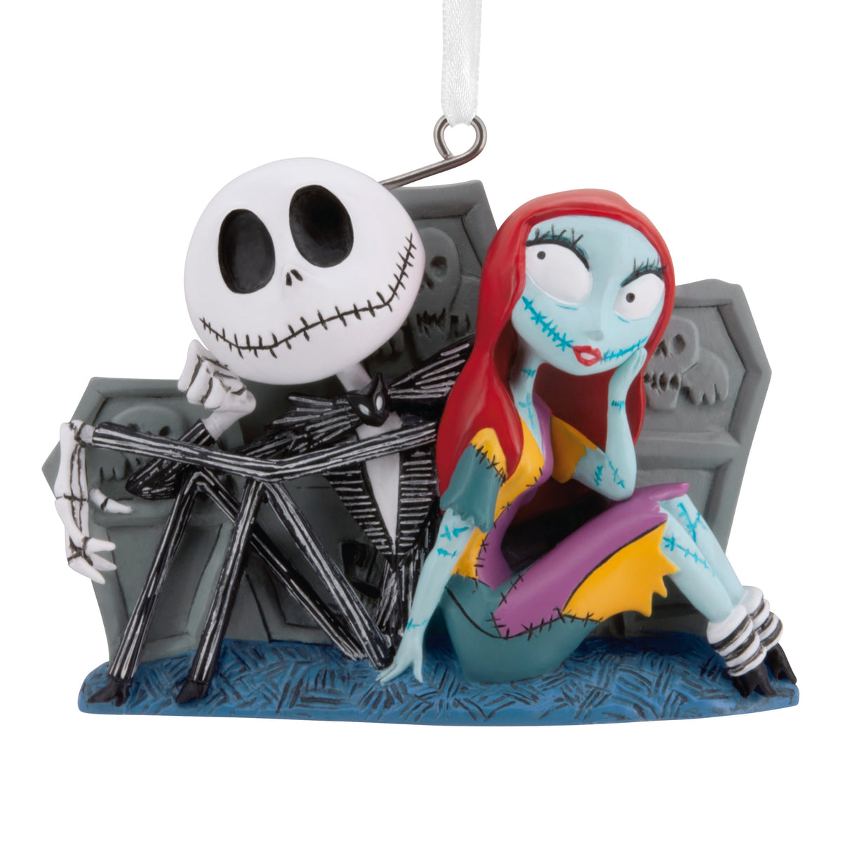 Hallmark Christmas Ornament (Disney Tim Burton's The Nightmare Before Christmas Jack and Sally With Tombstones)