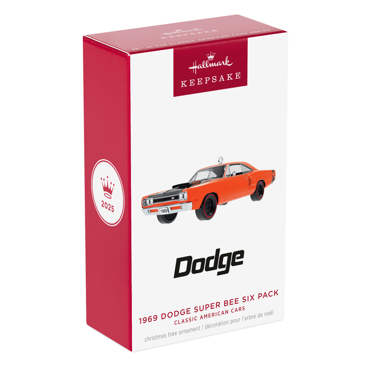 Hallmark Keepsake Christmas Ornament (Classic American Cars 1969 Dodge Super Bee Six Pack 2025, Metal)