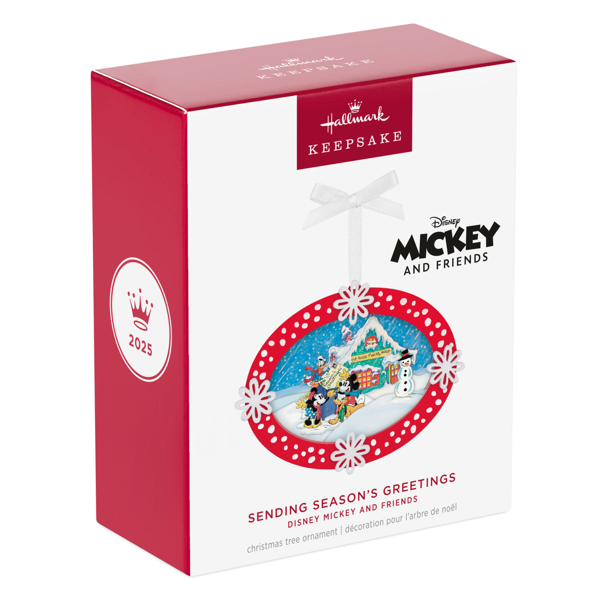 Hallmark Keepsake Christmas Ornament (Disney Mickey and Friends Sending Season's Greetings, Papercraft)