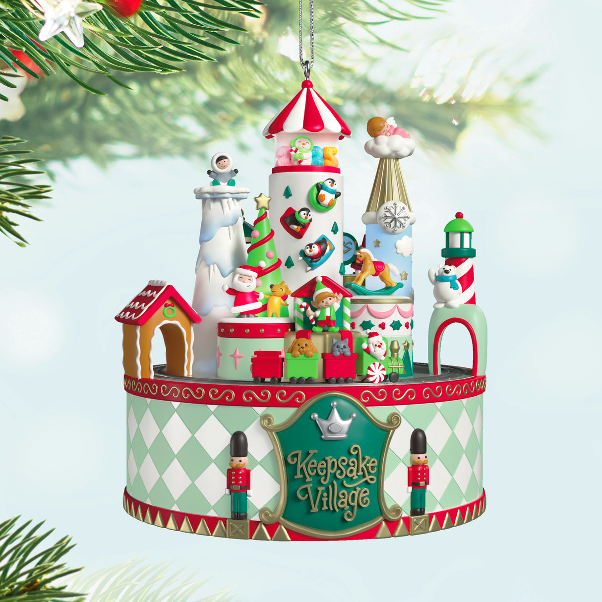 Hallmark Keepsake Christmas Ornament (Keepsake Village Musical With Light and Motion)