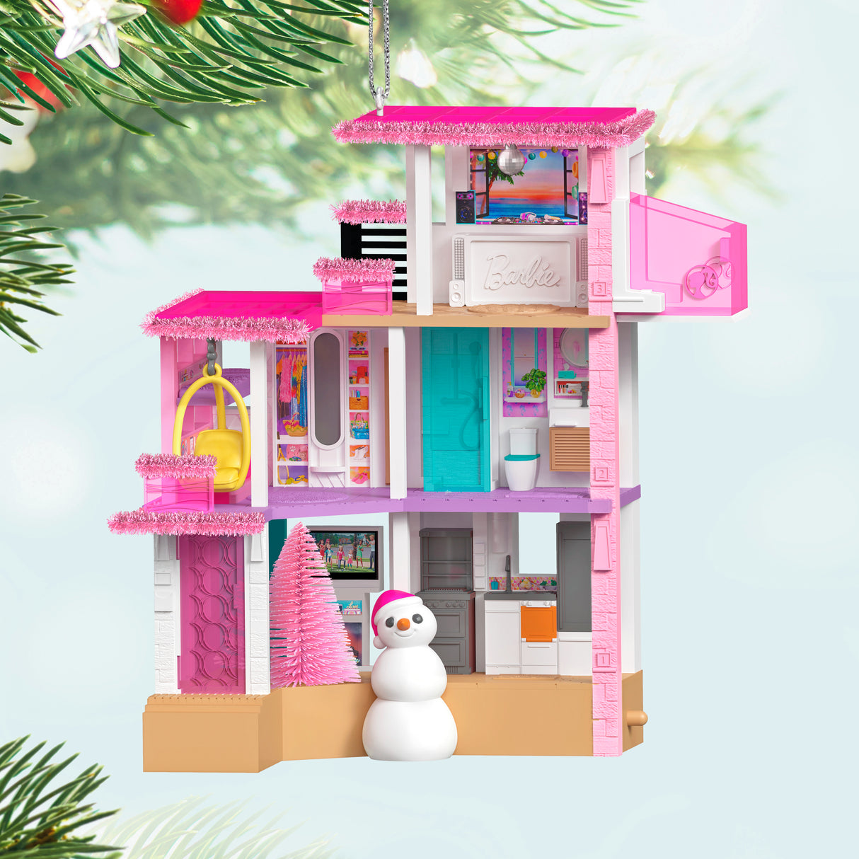 Hallmark Keepsake Christmas Ornament (Barbie Merriest Dreamhouse Musical With Light)