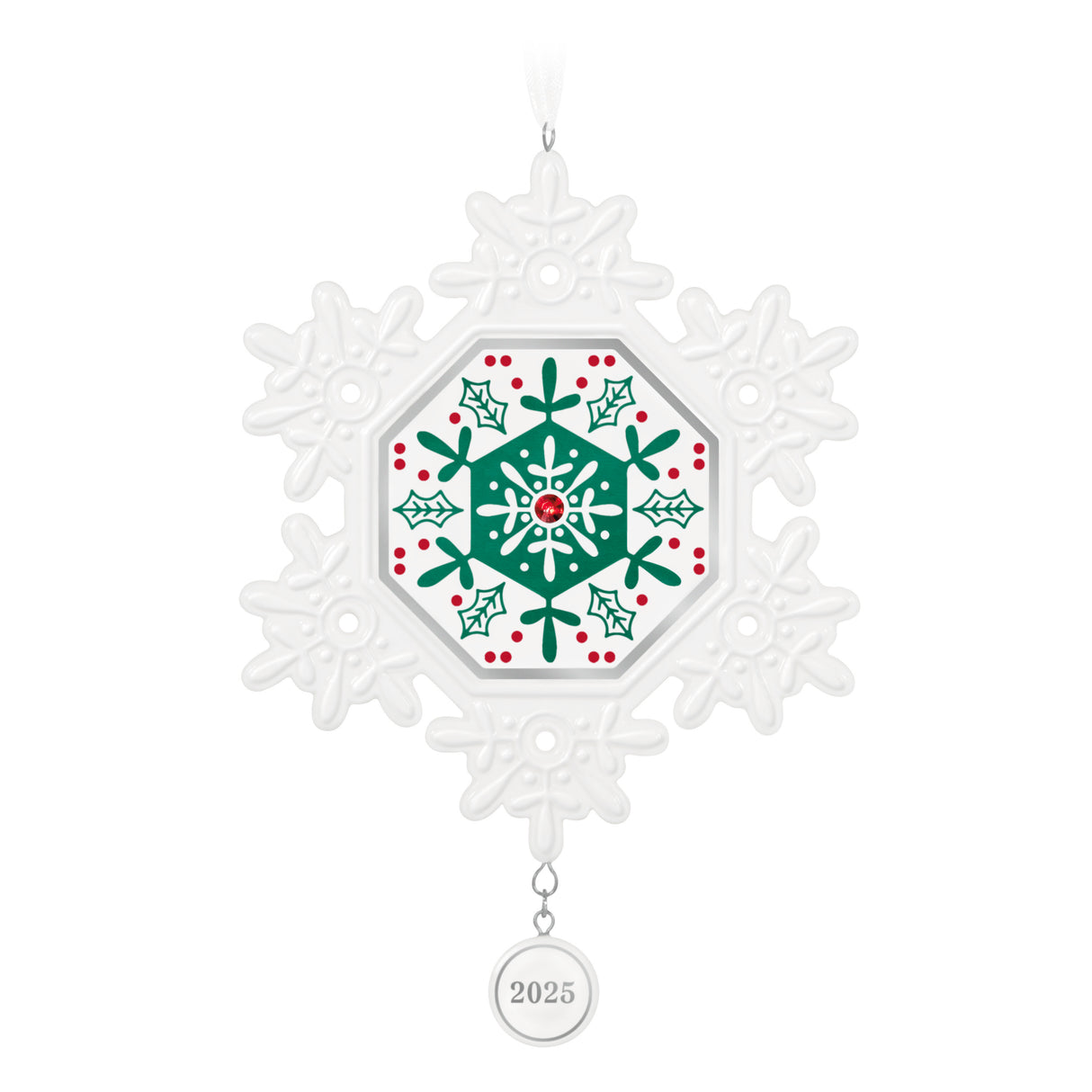 Hallmark Keepsake Christmas Ornament (Snowflake 2025, Porcelain)