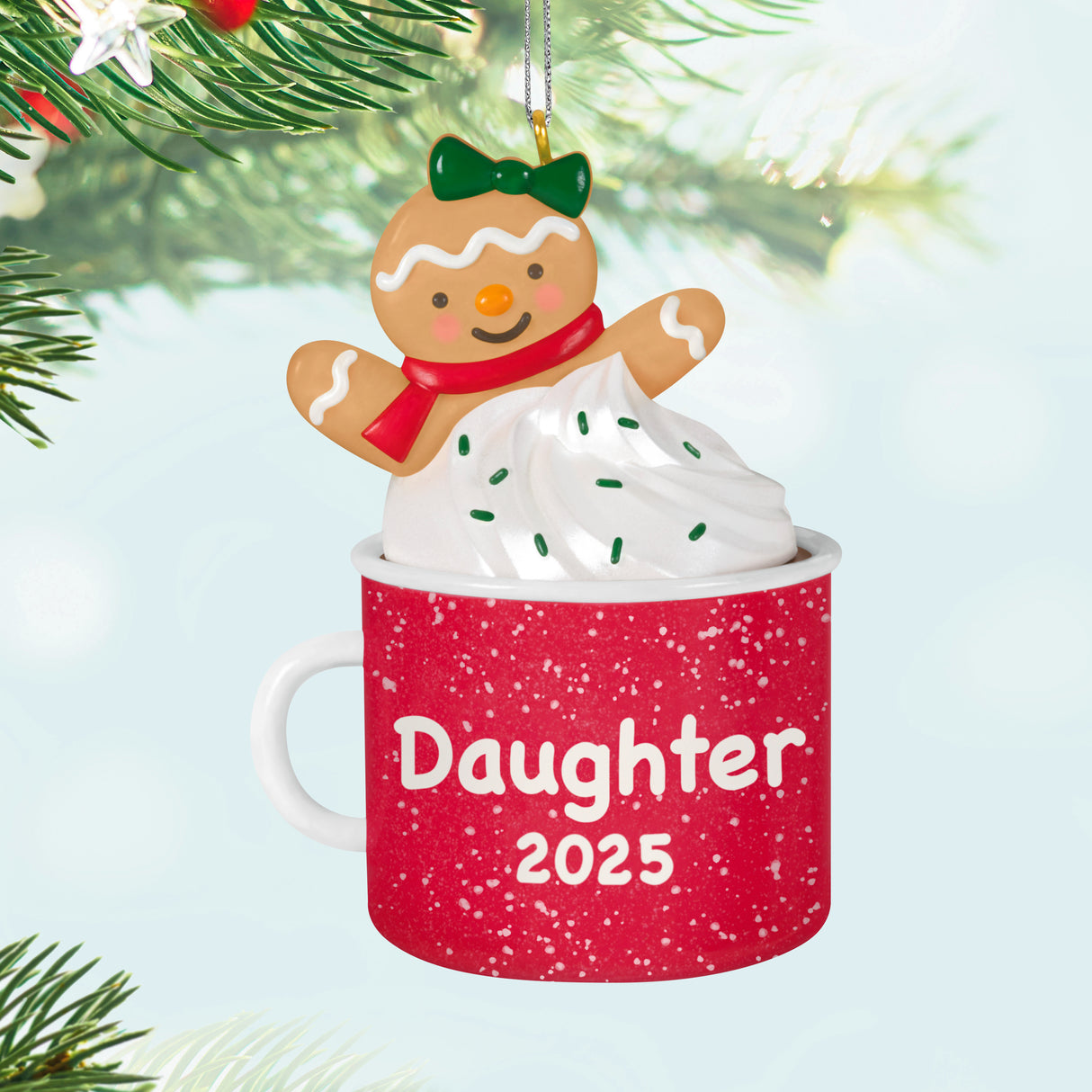 Hallmark Keepsake Christmas Ornament (Daughter Gingerbread Girl in Mug 2025)