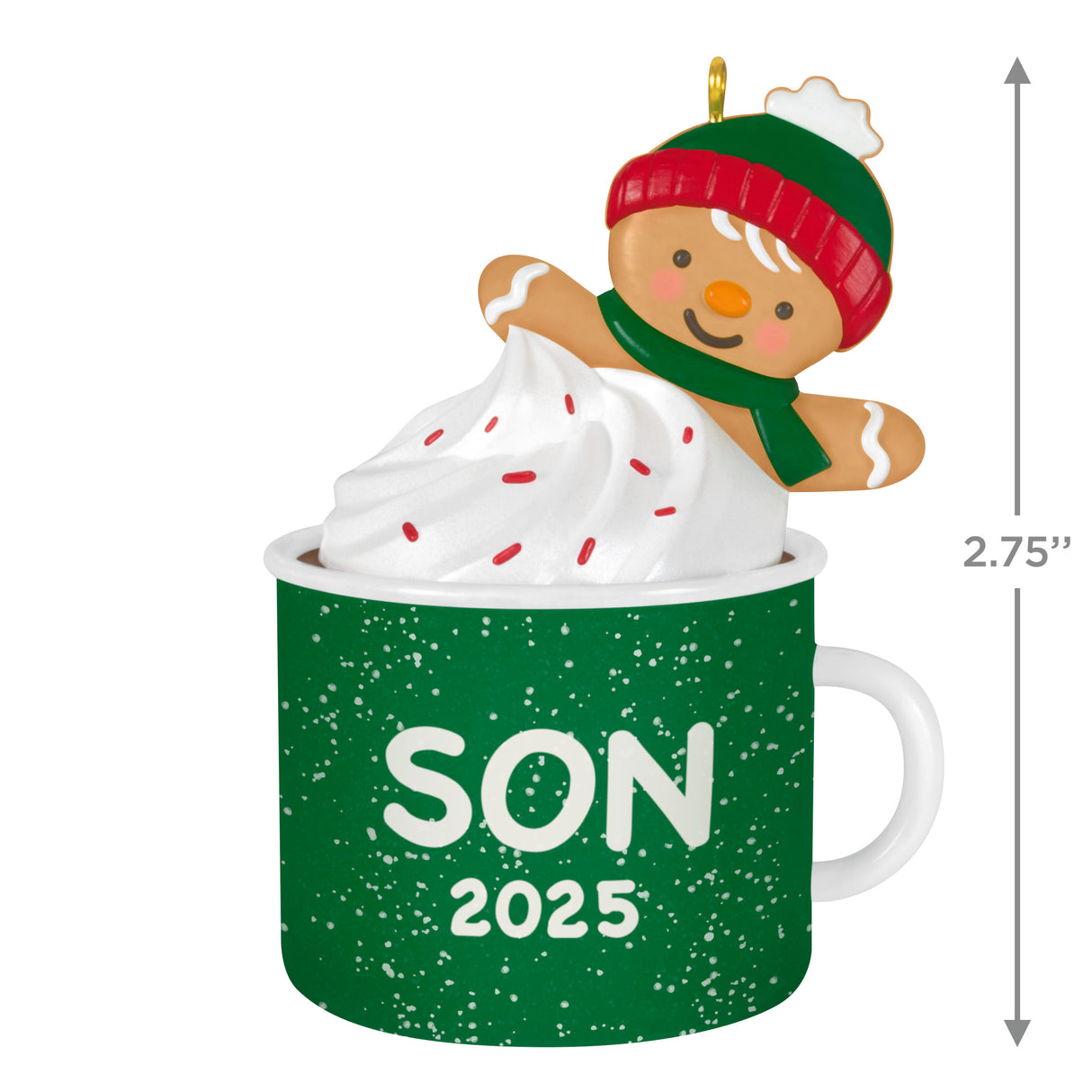 Hallmark Keepsake Christmas Ornament (Son Gingerbread Boy in Mug 2025)