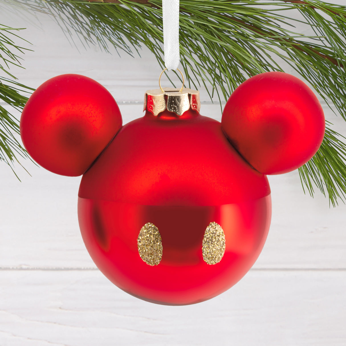 Hallmark Christmas Ornament (Disney Mickey Mouse Ears Icon, Glass)
