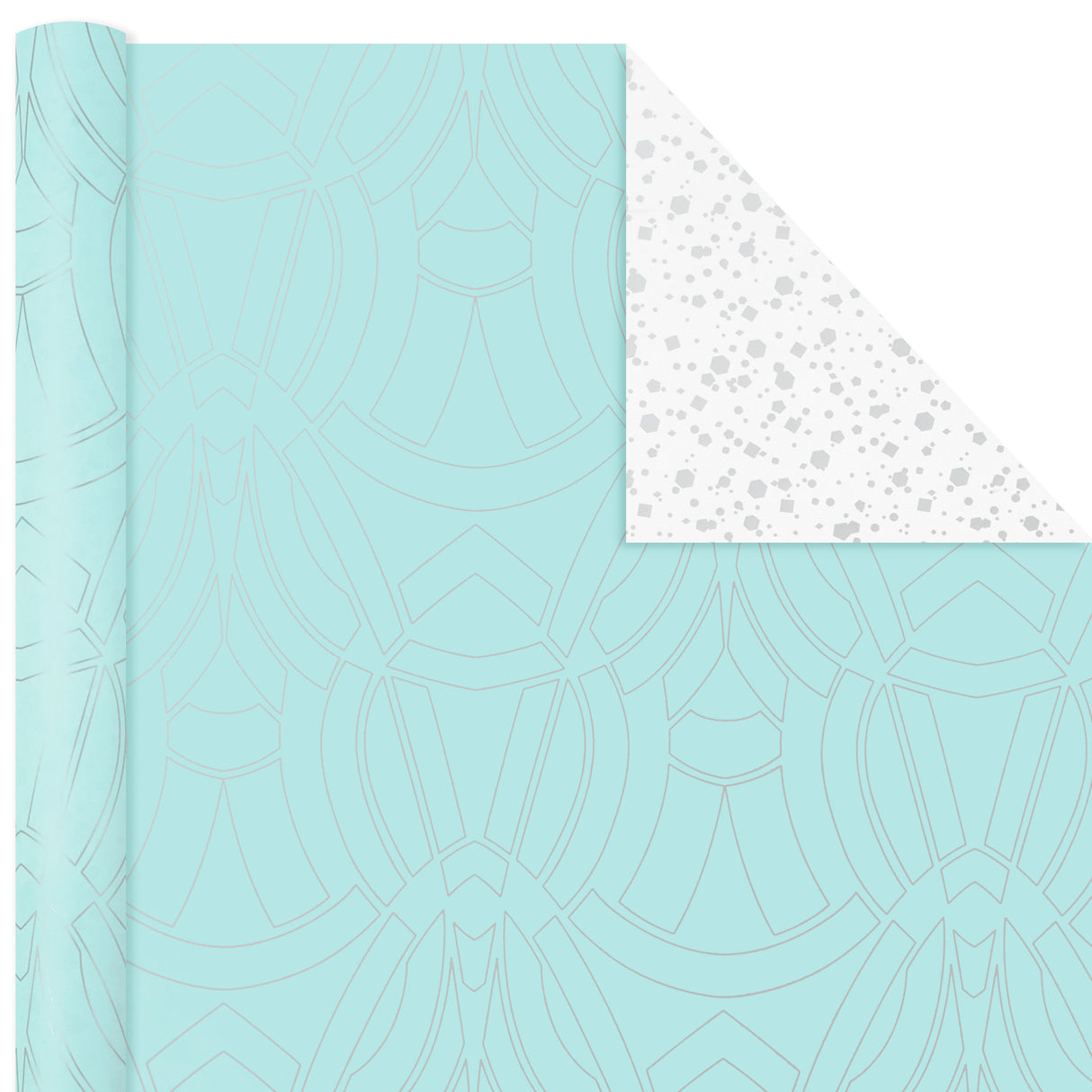 Hallmark All Occasion Reversible Wrapping Paper Bundle - Pastel & Metallic Celebrate (3-Pack: 75 sq. ft. ttl.) for Weddings, Birthdays, Baby Showers, Bridal Showers, Valentine's Day and More