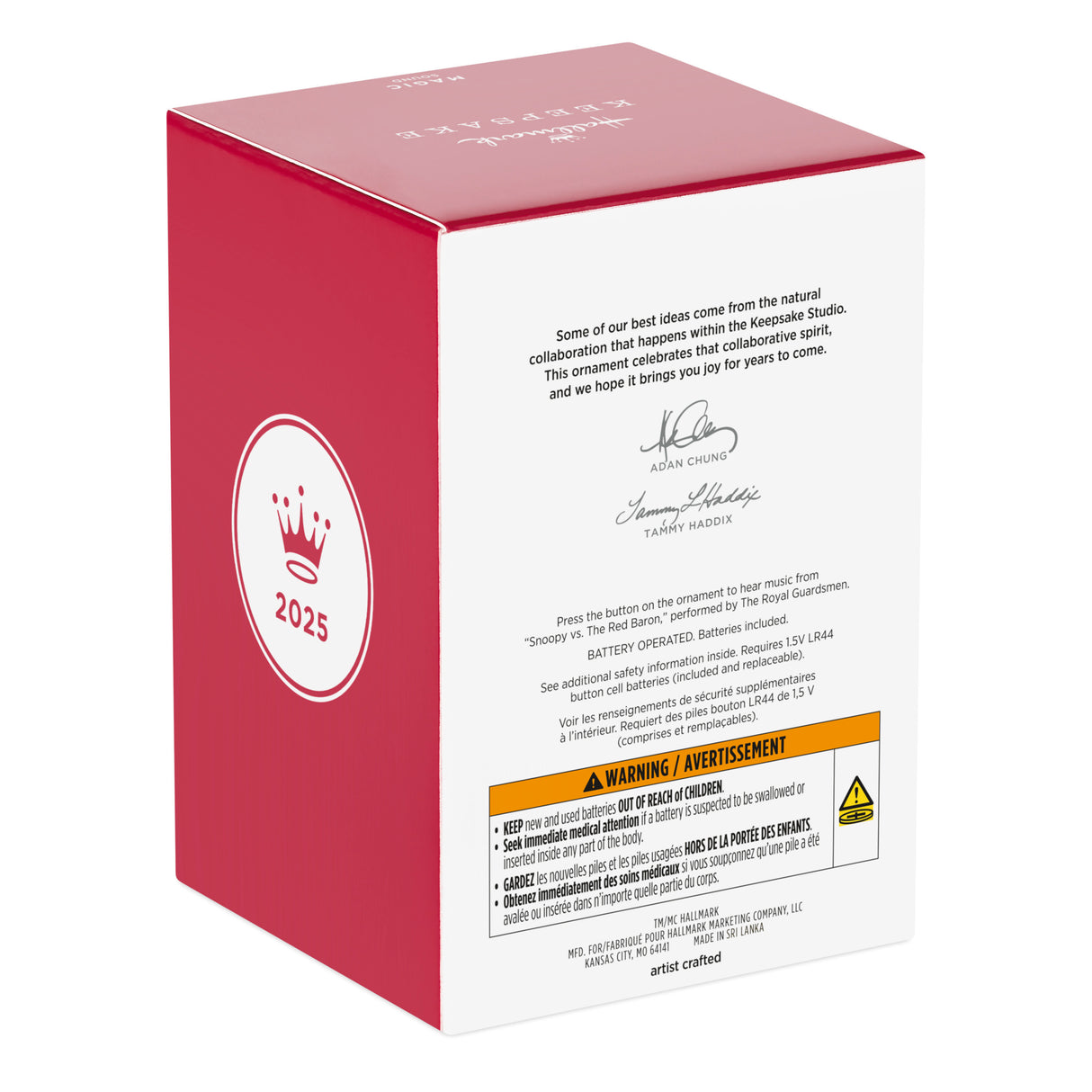 Hallmark Keepsake Christmas Ornament (Peanuts 75th Anniversary Snoopy as The Flying Ace Musical)