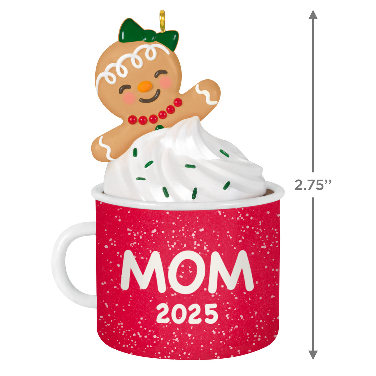 Hallmark Keepsake Christmas Ornament (Mom Gingerbread Girl in Mug 2025)