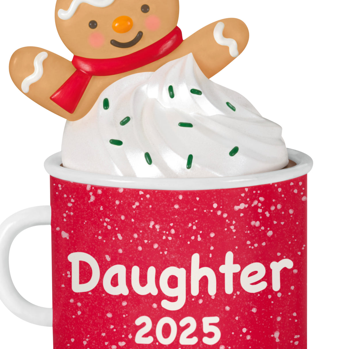 Hallmark Keepsake Christmas Ornament (Daughter Gingerbread Girl in Mug 2025)