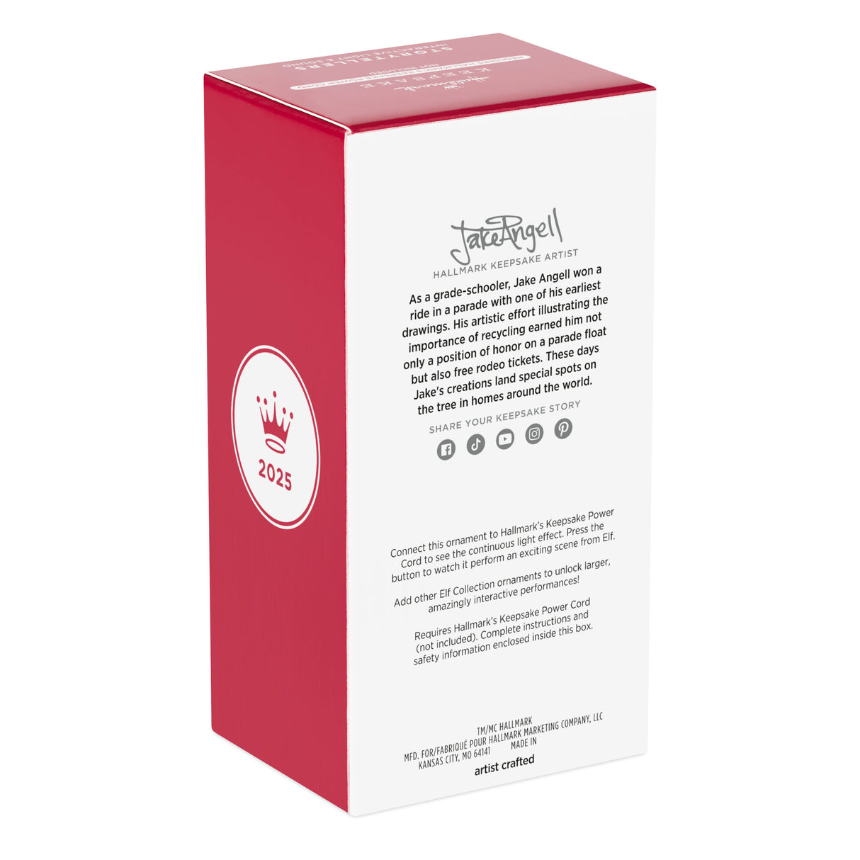 Hallmark Keepsake Christmas Ornament (Elf Collection Buddy the Elf With Light and Sound)