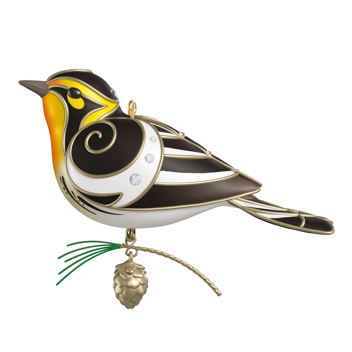 Hallmark Keepsake Christmas Ornament (The Beauty of Birds Blackburnian Warbler)