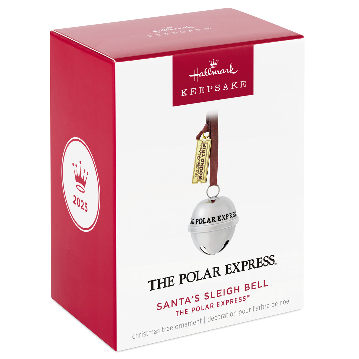 Hallmark Keepsake Christmas Ornament (The Polar Express Santa's Sleigh Bell 2025, Metal)