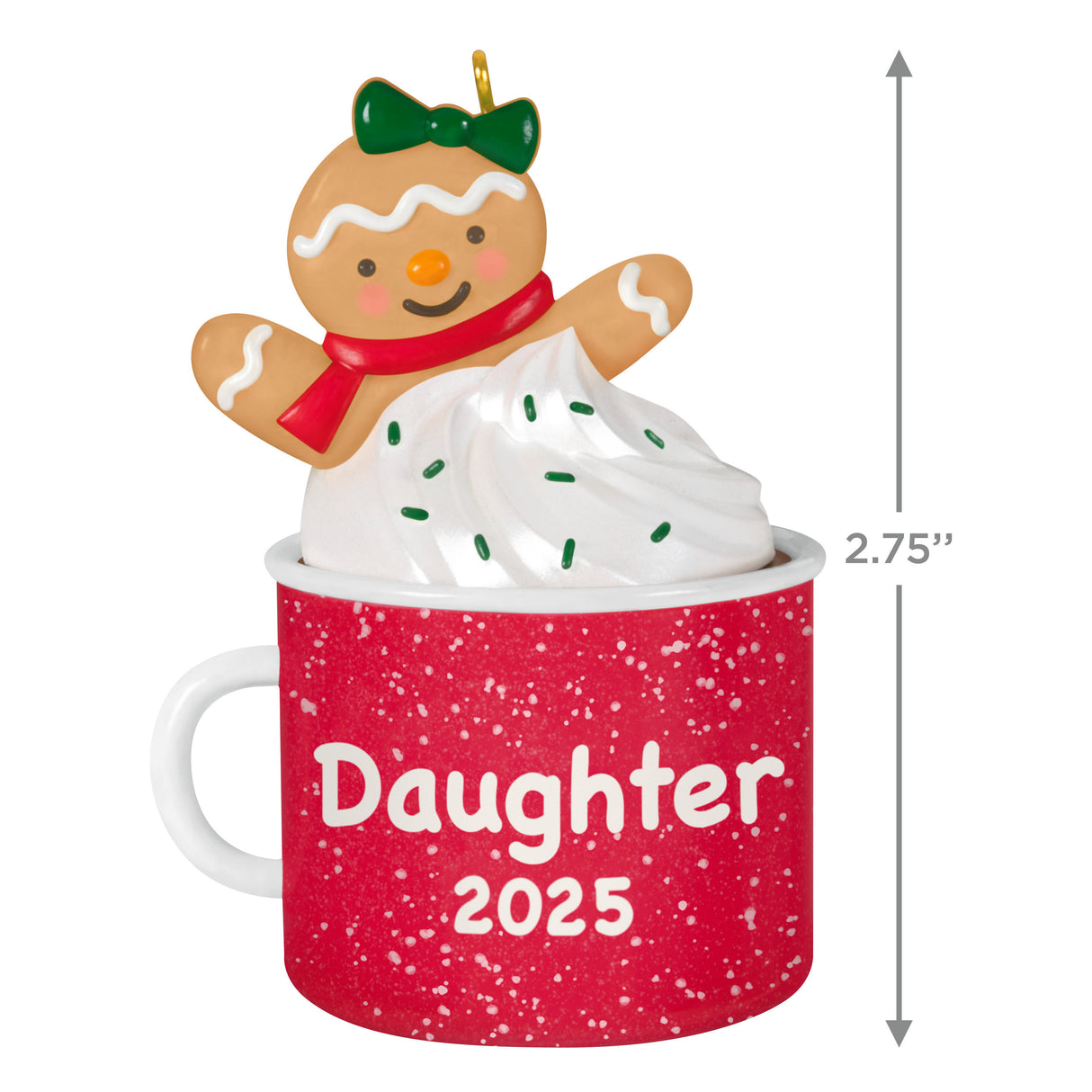 Hallmark Keepsake Christmas Ornament (Daughter Gingerbread Girl in Mug 2025)