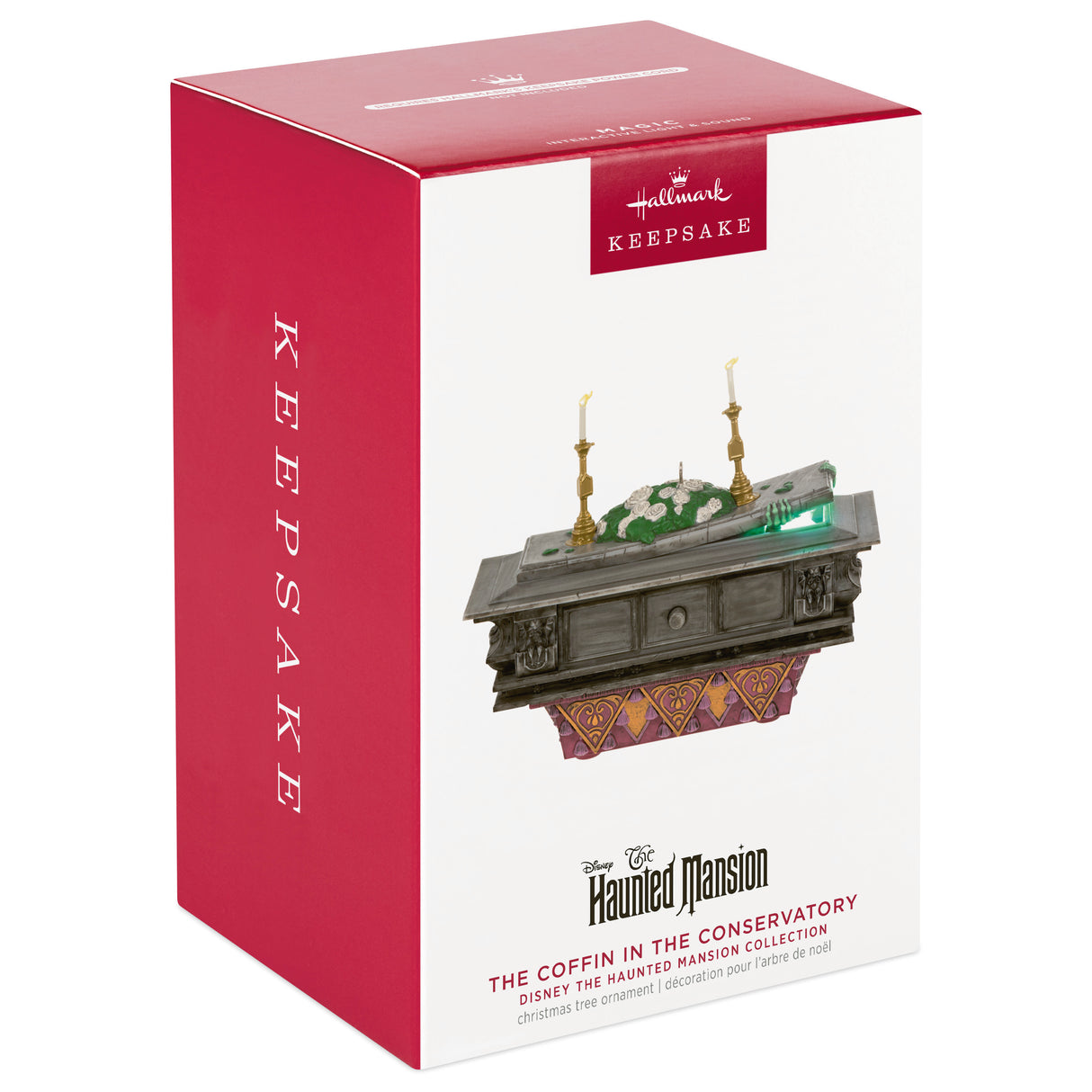 Hallmark Keepsake Christmas Ornament (Disney The Haunted Mansion Collection The Coffin in the Conservatory With Light and Sound)