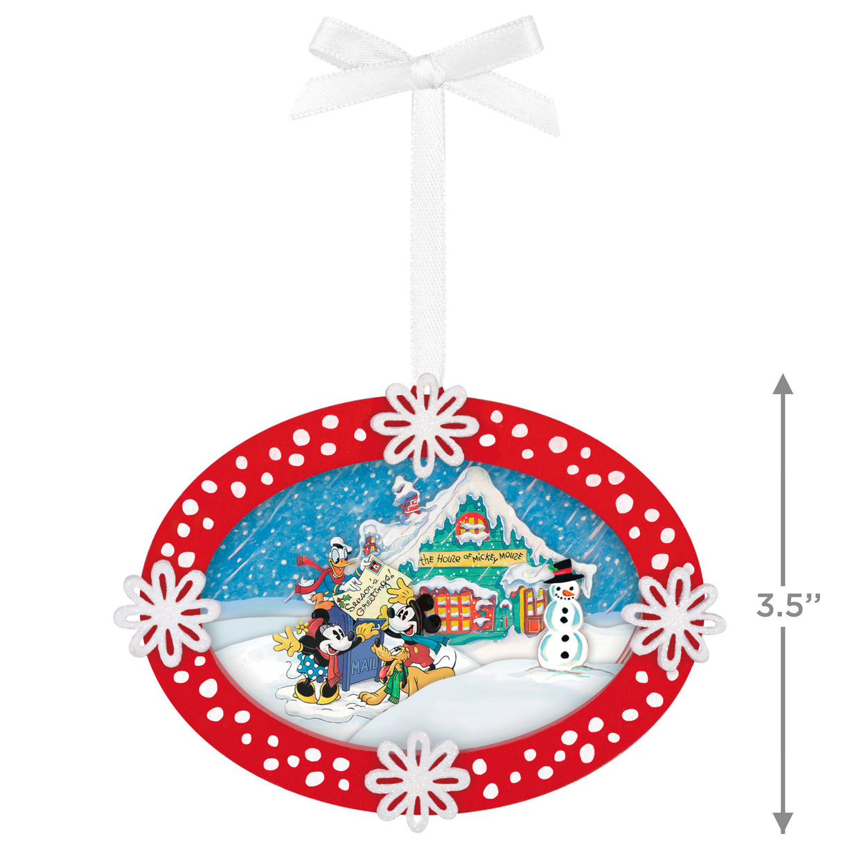 Hallmark Keepsake Christmas Ornament (Disney Mickey and Friends Sending Season's Greetings, Papercraft)