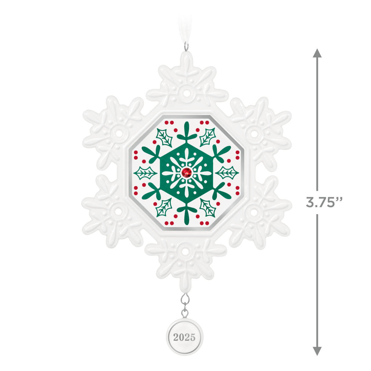 Hallmark Keepsake Christmas Ornament (Snowflake 2025, Porcelain)